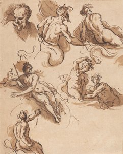 Ark av klassiska figurstudier av Sir James Thornhill