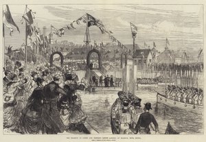 Markisen av Lorne och prinsessan Louise landar i Halifax, Nova Scotia av Sir John Charles Robinson