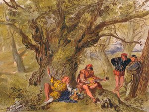 As You Like It: Act II, Scene V. Under the Greenwood Tree, sjungen av Amiens, c1875 av Sir John Gilbert