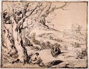 "Timon och Apemantus", 1883 av Sir John Gilbert