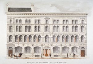 Utsikt över merkantila lokaler, Billiter Street, City of London, 1875 av Sir Joseph Causton and Sons