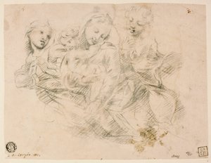 Madonna och barn med två änglar av Sir Joshua Reynolds
