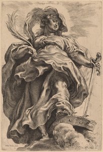 Saint Catherine i molnen av Sir Peter Paul Rubens