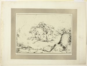 Charge, från första numret av Specimens of Polyautography av Sir Robert Ker Porter