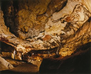 Den mytiska enhörningen från Lascaux och andra målningar från Lascaux som gjordes för över 17 000 år sedan.