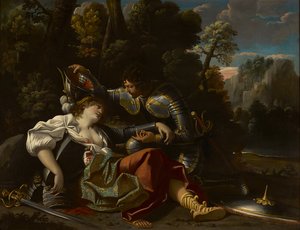 Tancred och Clorinda (olja på duk)