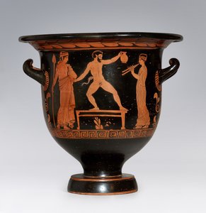 Satyr som dansar Apuliens Krater, ca 420-410 f.Kr. av Sisyphus Painter