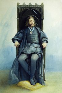 Storhertig Konstantin Konstantinovich som Hamlet i teaterpjäsen av William Shakespeare den 21 februari 1899, 1899 av Sofia Ivanovna Kramskaya