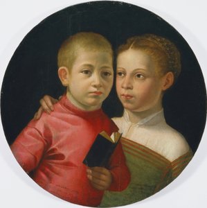 Dubbelporträtt av en pojke och en flicka från familjen Attavanti av Sofonisba Anguissola
