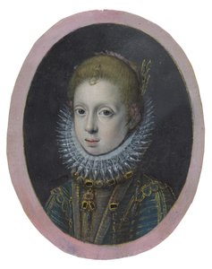 Porträtt av en flicka från en adlig familj, ca 1532-1625 (akvarell  kroppsfärg) av Sofonisba Anguissola