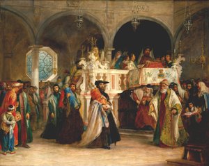 Festen för Torans glädje i synagogan i Leghorn, Italien - La fete de la joie de la Torah (Sim