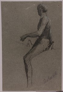 Studie för ryttarmonument av Solon H. Borglum