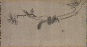Ekorre på en tallgren, 1500-tal. av Song Tian
