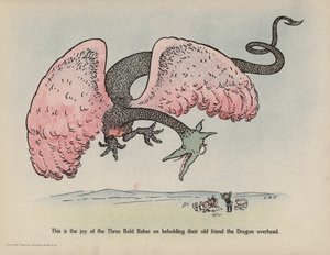 Illustration till Further Doings of the Three Bold Babes (färglitografi) av Sophia Rosamond Praeger