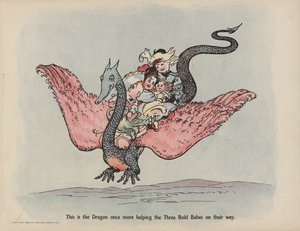 Illustration till Further Doings of the Three Bold Babes (färglitografi)
