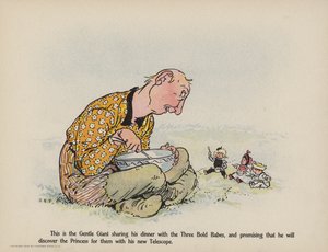 Illustration till Further Doings of the Three Bold Babes (färglitografi) av Sophia Rosamond Praeger