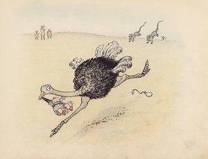Illustration till Little Twin Dragons av S Rosamond Praeger (färglitografi)