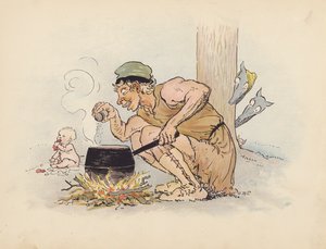 Illustration till Little Twin Dragons av S Rosamond Praeger (färglitografi)