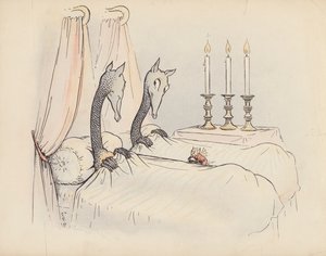 Illustration till Little Twin Dragons av S Rosamond Praeger (färglitografi)
