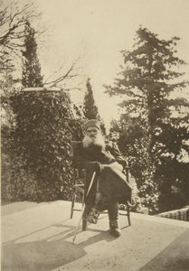 Den ryske författaren Leo Tolstoy, Gaspra, Krim, Ryssland, 1902. av Sophia Andreevna Tolstaya