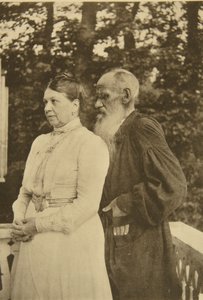 Den ryske författaren Leo Tolstoy och hans fru, Sophia, Ryssland, 1890-talet.