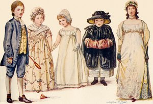 Barnkläder under drottning Anne, George I, II och III 1702-1790, 1903, 1937.