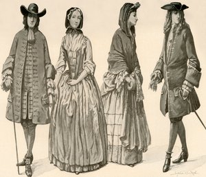 Kläder under Charles II, James II, William och Marys regeringstid 1682-1700, 1903, 1937.
