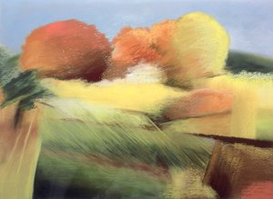 Flammande höst, 2001 (pastell på papper)
