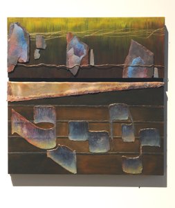 The Word, 2007 (panel, koppar, guldtråd, bly, skiffer, sandpapper, pigment)