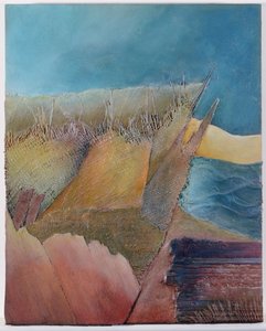 Triptyk (blandteknik) av Sophie Hacker