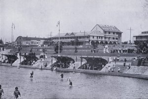 Ocean Beach, visar Beach Hotel, Durban (s/v foto) av South African Photographer