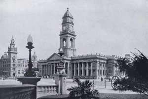 Post Office och Natal Bank, Durban (s/v foto) av South African Photographer