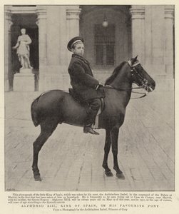 Alfonso XIII, kung av Spanien, på sin favoritponny