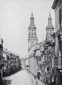 Calle Del Mercado, Logrono (svartvitt foto) av Spanish Photographer