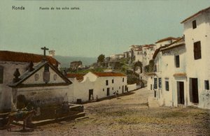 Fontänen med de åtta utloppen, Ronda, Spanien (färgfoto) av Spanish Photographer