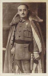 Francisco Franco, spansk general och diktator (svartvitt foto) av Spanish Photographer