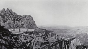 Allmän vy över Montserrat (svartvitt foto) av Spanish Photographer