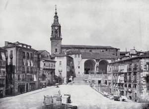 Plaza De La Constitucion, Vitoria (svartvitt foto) av Spanish Photographer