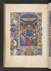 Lägg till MS 50004 f.53v Kristus bland läkarna, från en "Tidsbok" (bläck, färg & guld på veläng) av Spanish School