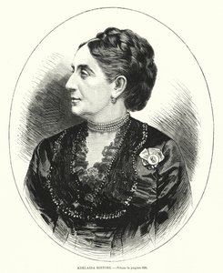 Adelaide Ristori, italiensk skådespelerska (litho) av Spanish School
