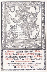 Alfonso XI, kung av Kastilien och Leon, till häst, 1551 av Spanish School