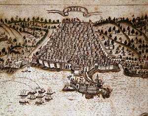 Alger (penna & bläck och akvarell på papper) (detalj av 268751) av Spanish School