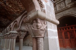 Arkadhuvudstad som visar Kristus som kallar sina lärjungar av Spanish School