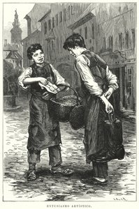 Konstnärlig entusiasm (litho) av Spanish School