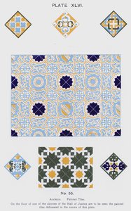 Azulejos, målade kakel (färg litho) av Spanish School