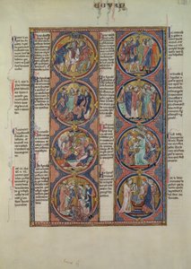 Moralized Bible of San Luis, Tome II, 7v av Spanish School