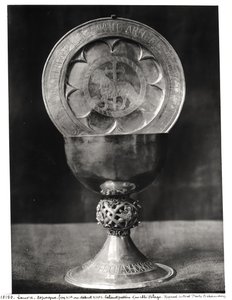 Kalk och eukaristin, tillhörande abbot Pelage slutet av 1100-talet från början av 1200-talet (silver) av Spanish School