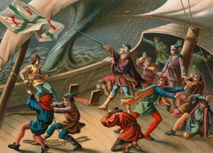 Columbus lugnar en vattenpipa av Spanish School