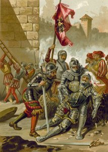 Karl III, hertig av Bourbon, död vid plundringen av Rom, 1527 av Spanish School