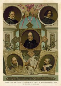 Berömda spanska historiska figurer från 1600-talet av Spanish School
